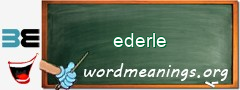 WordMeaning blackboard for ederle